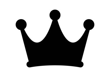 Taç simgesi, taç silueti, taç şeklinde sade.