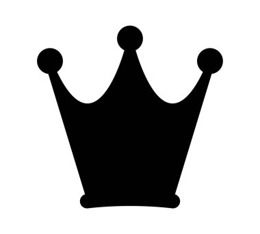 Taç simgesi, taç silueti, taç şeklinde sade.