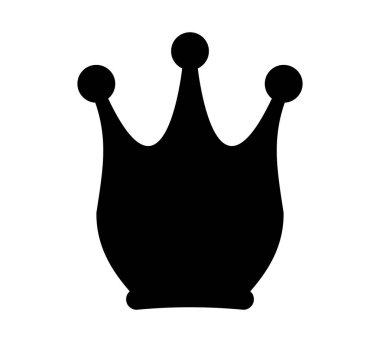 Taç simgesi, taç silueti, taç şeklinde sade.