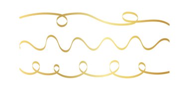 Kurdele altın çizgisi, kurdele ipek klon, konfeti karalama kurdele altın