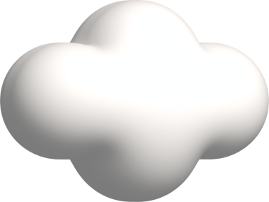 Bulut şekli 3D, bulut simgesi, sosyal mesaj için emoji bulutu