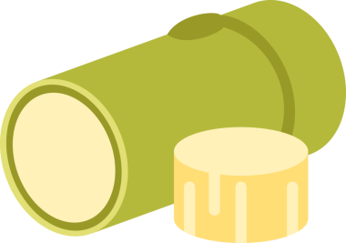 Boyama kitabı şablonu için şeker kamışı çizimi, çocuklar için şeker kamışı baskı tablosu