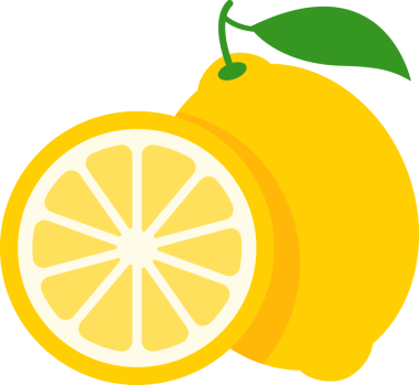 Boyama kitabı şablonu için limon çizimi, çocuklar için limon baskı tablosu