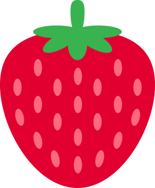 Boyama kitabı şablonu için çilek çizimi, çocuklar için çilek baskısı