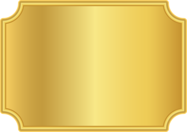 Altın etiket bayrağı, lüks altın çerçeve, altın isim levhası