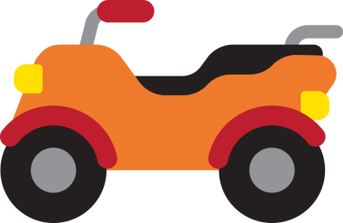 Boyama kitabı şablonu için dörtlü bisiklet çizimi, çocuk çalışma çizelgesi yazdırılabilir bisikleti