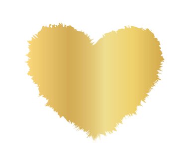 kalp altın fırça izleri, altın leke, altın fırça darbesi, el çizimi, altın şerit fırça izleri sanatsal