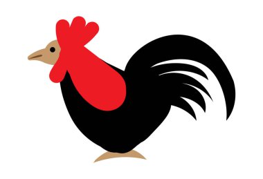 chicken simple, rooster hand drawn for thai lampang symbol, chicken cartoon paint for bowl ceramic thailand traditional clipart