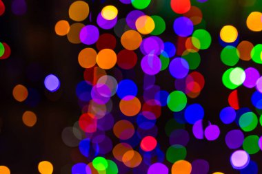 Bokeh renk arkaplan, parlak mor soyut duvar kağıdı, noel arkaplanı