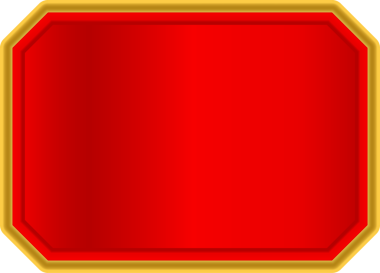 Sancak için kırmızı altın etiket, lüks altın çerçeve, altın plaka