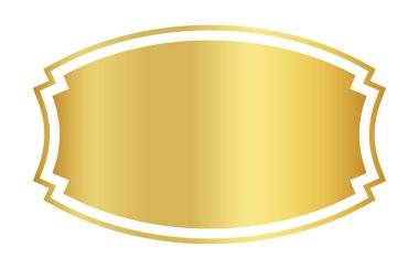 Klasik altın etiketli çerçeve, etiketli altın çerçeve, fiyat etiketi, isim kartı için altın rozet