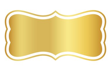 Klasik altın etiketli çerçeve, etiketli altın çerçeve, fiyat etiketi, isim kartı için altın rozet