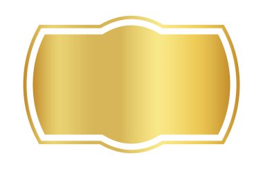 Klasik altın etiketli çerçeve, etiketli altın çerçeve, fiyat etiketi, isim kartı için altın rozet