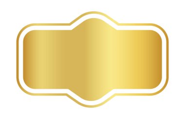 Klasik altın etiketli çerçeve, etiketli altın çerçeve, fiyat etiketi, isim kartı için altın rozet