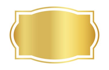 Klasik altın etiketli çerçeve, etiketli altın çerçeve, fiyat etiketi, isim kartı için altın rozet