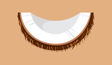 Hindistan cevizi, kahverengi arka planda izole edilmiş hindistan cevizi.
