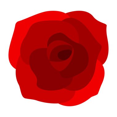 Gül çiçeği ikonu, kırmızı çiçek sade, emoji çiçeği şirin, çiçek etiketi