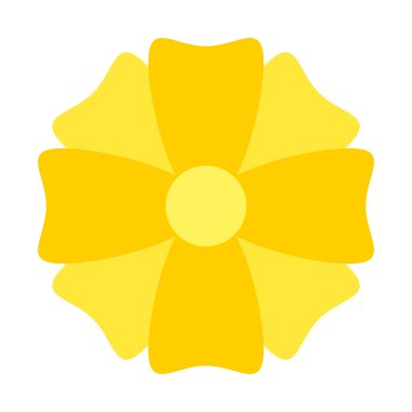 Çiçek ikonu, sarı çiçek sade, emoji çiçeği şirin, çiçek etiketi