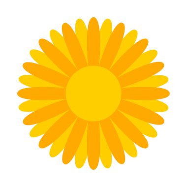 Çiçek ikonu, sarı çiçek sade, emoji çiçeği şirin, çiçek etiketi