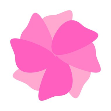 Çiçek ikonu, pembe çiçek sade, emoji çiçeği şirin, çiçek etiketi