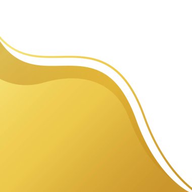 Köşe başı sertifika çerçevesi için altın dalga şekli, pankart dekorasyonu için altın dalga eğrisi, modern element için altın dalga köşe şekli, çizgili şerit grafik altın, lüks çizgili altın