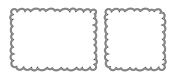 Рисунок ручной линии рамы, рамка для фото, рамка на границе, красивая рамка для писанины