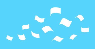 uçan kağıt fatura, kağıt kağıt not sinek, siluet kağıt fatura çoğu sonbahar, yoğun kaos konsepti