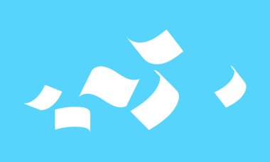 uçan kağıt fatura, kağıt kağıt not sinek, siluet kağıt fatura çoğu sonbahar, yoğun kaos konsepti