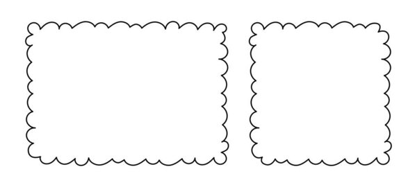 Рисунок ручной линии рамы, рамка для фото, рамка на границе, красивая рамка для писанины