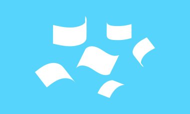 uçan kağıt fatura, kağıt kağıt not sinek, siluet kağıt fatura çoğu sonbahar, yoğun kaos konsepti