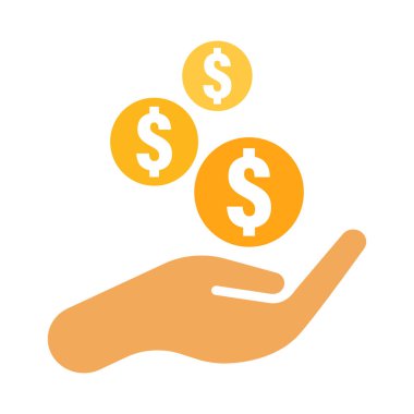 Dolarlık düz para ikonu, tasarruf ve karı simgeliyor. Dolar madeni para gelir ve yatırımı temsil eder. Dolar madeni para iş, finans ve zenginlik tasarım projeleri için mükemmeldir.