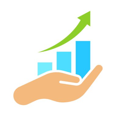 Bir elde büyüme tablosu, yatırımı, desteği ve başarılı gelişimi temsil ediyor