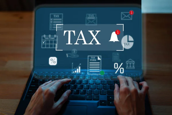 Tax Payment Metaverse Icon Government State Taxes — Stock Photo, Image
