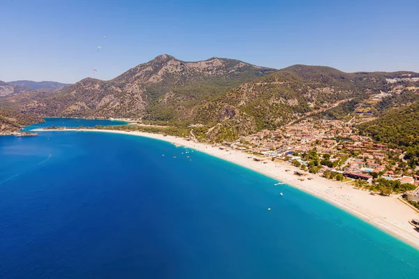 Aerial Drone Colpo Oludeniz Resort Village Turchia — Foto Stock