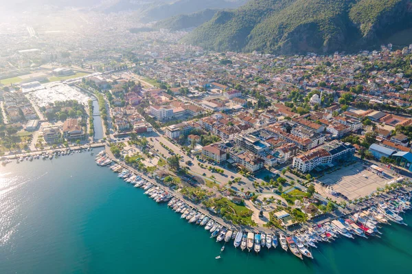 Aerial Shot Resort Town Fethiye Turkiye Aegean Sea — Stock Photo, Image