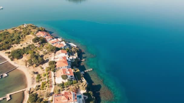 Vista Aérea Resorts Villas Frente Mar Ciudad Fethiye Turquía — Vídeos de Stock