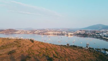 Atış sahili tatil beldesi Bodrum 'un gün doğumunda kuruldu, Türkiye