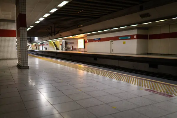 Estação Metrô Vazio Metro Subterrâneo — Fotografia de Stock