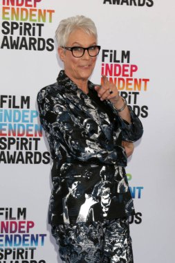 Jamie Lee Curtis, 4 Mart 2023 'te Santa Monica, CA' da bulunan Çadırdaki Bağımsız Ruh Ödülleri 'nde.
