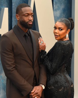 Dwayne Wade, Gabrielle Union, 12 Mart 2023 'te Wallis Annenberg Gösteri Sanatları Merkezi' ndeki Vanity Fair Oscar Partisi 'nde.
