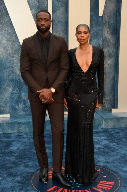 Dwayne Wade, Gabrielle Union, 12 Mart 2023 'te Wallis Annenberg Gösteri Sanatları Merkezi' ndeki Vanity Fair Oscar Partisi 'nde.