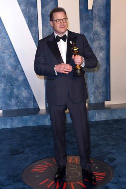 Brendan Fraser, Wallis Annenberg Gösteri Sanatları Merkezi 'ndeki 2023 Vanity Fair Oscar Partisi' nde 12 Mart 2023 'te Beverly Hills, CA