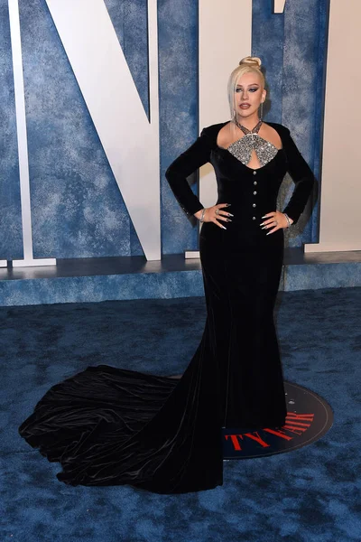 Los Angeles Března 2023 Christina Aguilera Vanity Fair Oscar Party — Stock fotografie