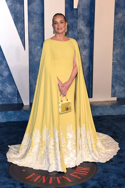 Los Angeles Mar Sharon Stone Feira Vaidade 2023 Oscar Party — Fotografia de Stock