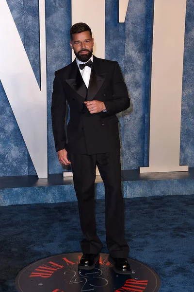 Los Angeles Mar Ricky Martin Feira Vaidade 2023 Oscar Party — Fotografia de Stock