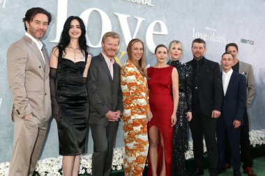 LOS ANGELES - APR 26: Tom Pelphrey, Krysten Ritter, Jesse Plemons, Elizabeth Marvel, Elizabeth Olsen, Lily Rabe, Patrick Fugit, Keir Gilchrist, Richard C. Jones, Love & Death TV Premiere at the Directors Guild of America