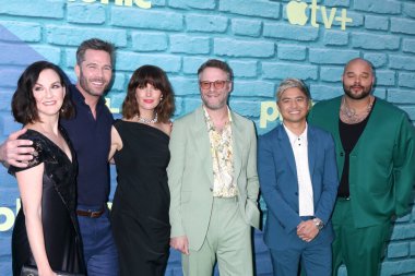 Carla Gallo, Luke Macfarlane, Rose Byrne, Seth Rogen, Andrew Lopez, Tre Hale Platonik Apple + Serisi Prömiyeri 'nde 10 Mayıs 2023' te Los Angeles, CA