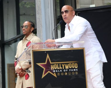 LOS ANGELES - 18 Mayıs 2023 tarihinde Los Angeles, CA 'da Chris Bridges namı diğer Ludacris, Ludacris Star Töreni' nde Vin Diesel