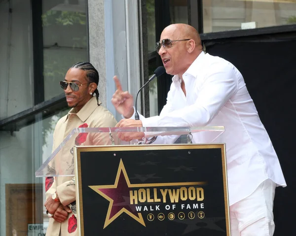 Los Angeles Maio Chris Bridges Aka Ludacris Vin Diesel Cerimônia — Fotografia de Stock