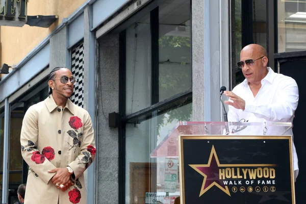 Los Angeles May Chris Bridges Aka Ludacris Vin Diesel Церемонії — стокове фото